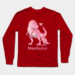 Mamasaurus Mommy & Baby Girl T-Rex Dinosaurs Long Sleeve T-Shirt